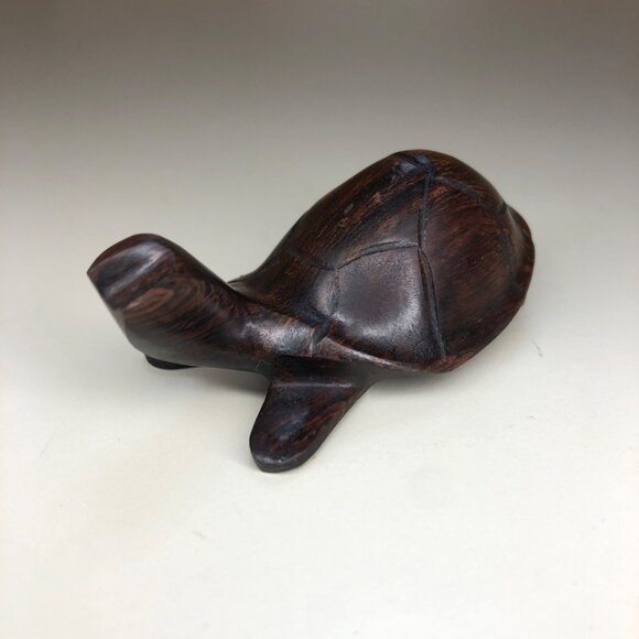 Small Hand Carved Wooden Turtle - Picture 5 of 8